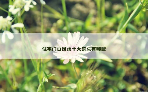 住宅门口风水十大禁忌有哪些