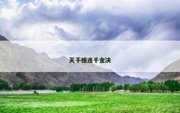 天干相连千金决