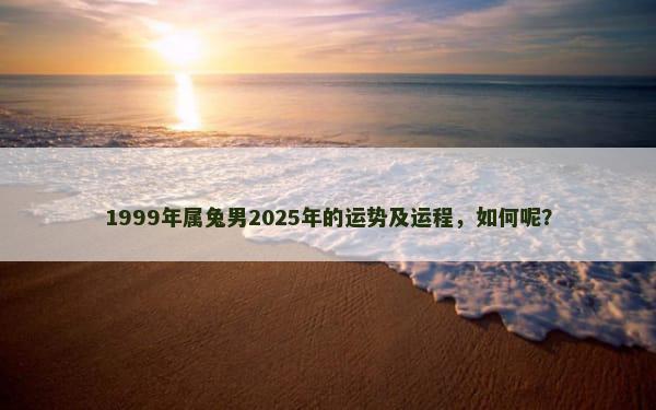 1999年属兔男2025年的运势及运程，如何呢？