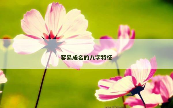 容易成名的八字特征 容易成名的八字特征