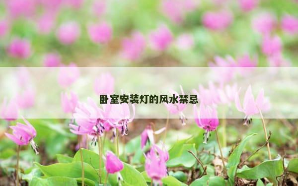 卧室安装灯的风水禁忌