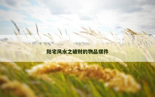 阳宅风水之破财的物品摆件