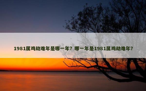 1981属鸡劫难年是哪一年？哪一年是1981属鸡劫难年？