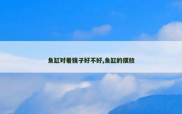鱼缸对着镜子好不好,鱼缸的摆放