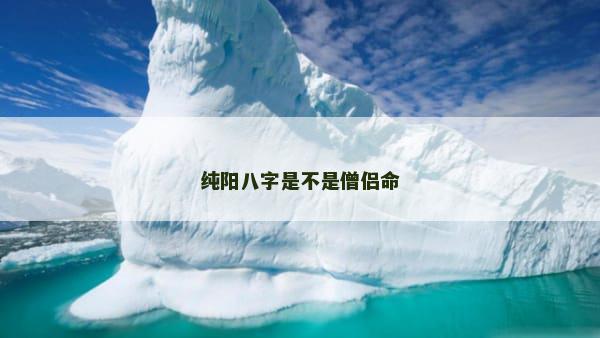 纯阳八字是不是僧侣命