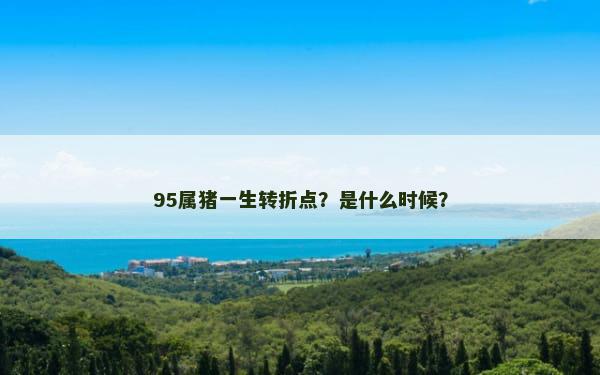 95属猪一生转折点？是什么时候？