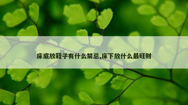 床底放鞋子有什么禁忌,床下放什么最旺财