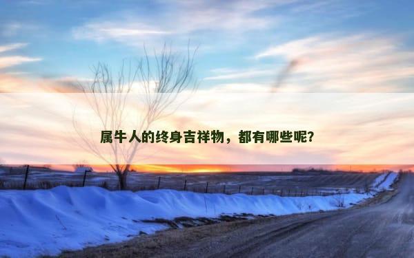 属牛人的终身吉祥物，都有哪些呢？