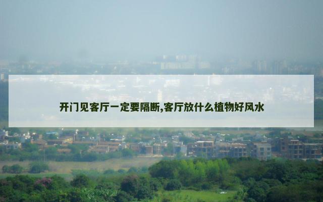 开门见客厅一定要隔断,客厅放什么植物好风水