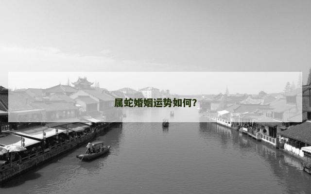 属蛇婚姻运势如何？