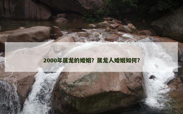 2000年属龙的婚姻？属龙人婚姻如何？