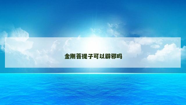 金刚菩提子可以辟邪吗