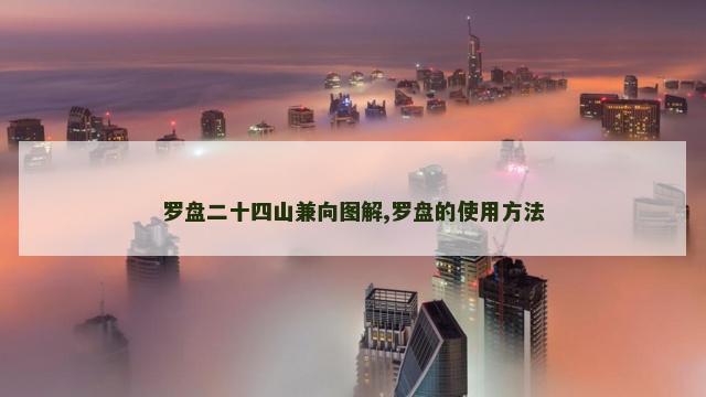罗盘二十四山兼向图解,罗盘的使用方法