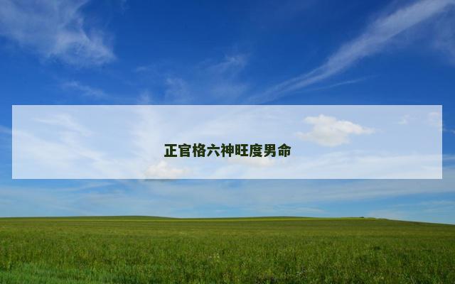 正官格六神旺度男命