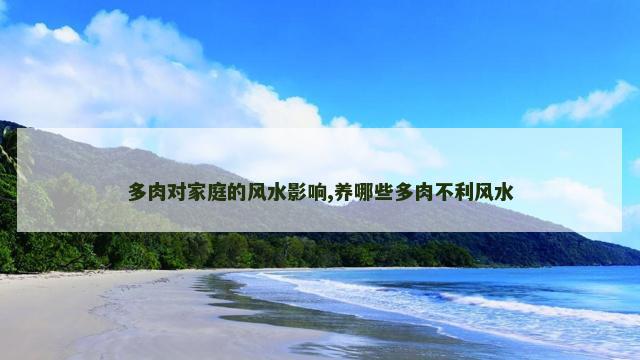 多肉对家庭的风水影响,养哪些多肉不利风水