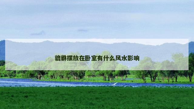 貔貅摆放在卧室有什么风水影响