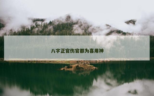 八字正官伤官都为喜用神