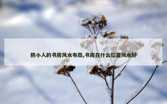 防小人的书房风水布局,书房在什么位置风水好