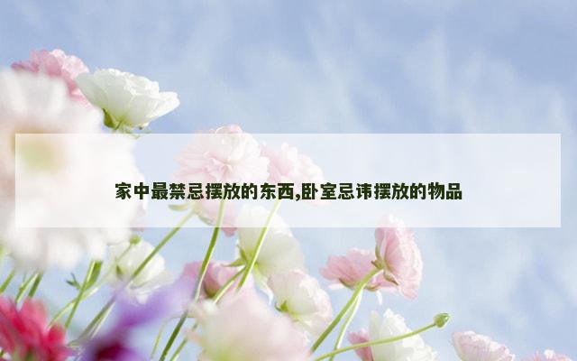 家中最禁忌摆放的东西,卧室忌讳摆放的物品