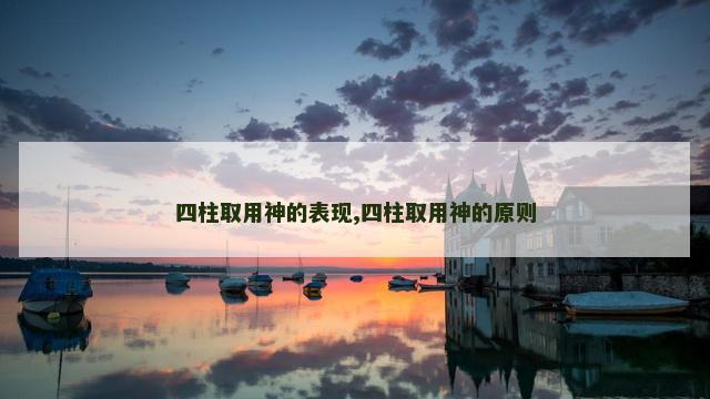 四柱取用神的表现,四柱取用神的原则
