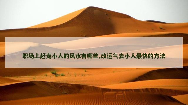 职场上赶走小人的风水有哪些,改运气去小人最快的方法