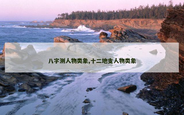 八字测人物类象,十二地支人物类象