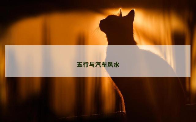 五行与汽车风水