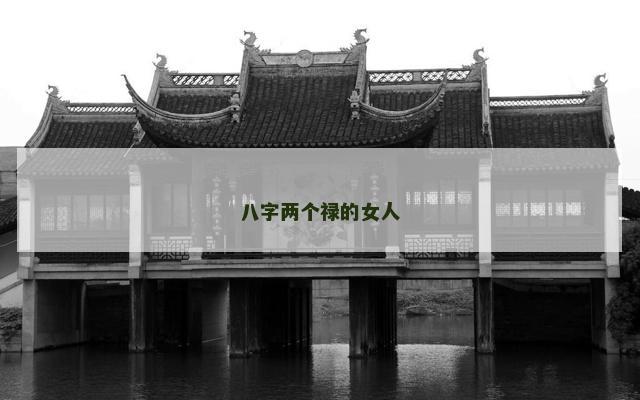 八字两个禄的女人