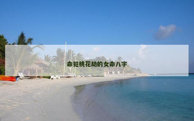 命犯桃花劫的女命八字