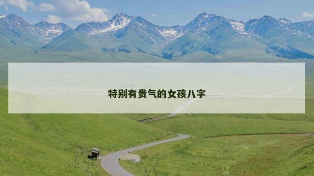 特别有贵气的女孩八字