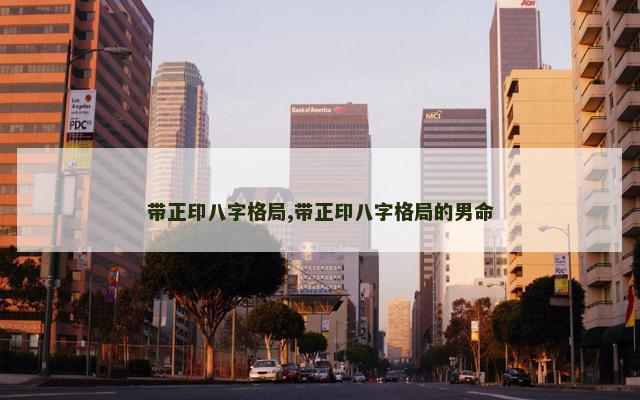 带正印八字格局,带正印八字格局的男命