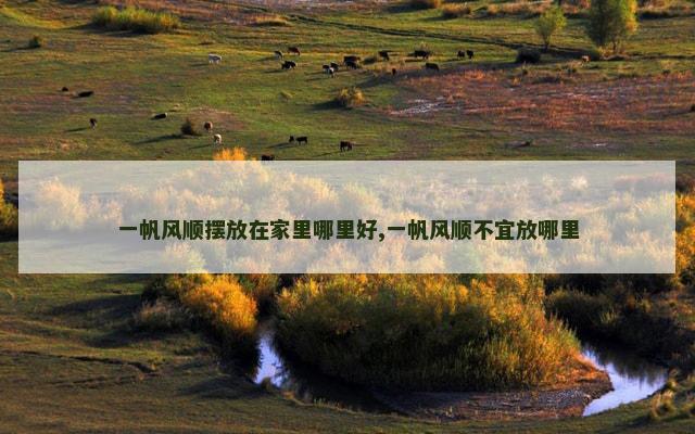 一帆风顺摆放在家里哪里好,一帆风顺不宜放哪里