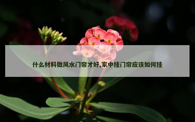 什么材料做风水门帘才好,家中挂门帘应该如何挂