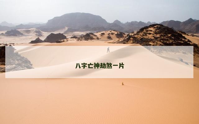 八字亡神劫煞一片
