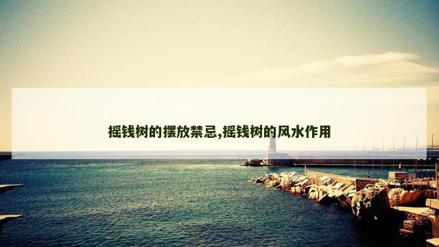 摇钱树的摆放禁忌,摇钱树的风水作用