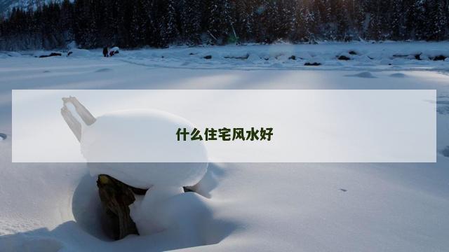 什么住宅风水好
