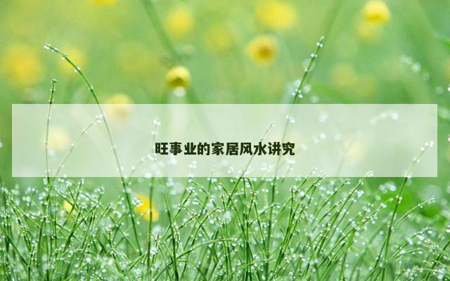旺事业的家居风水讲究