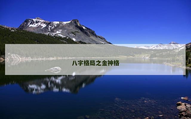 八字格局之金神格