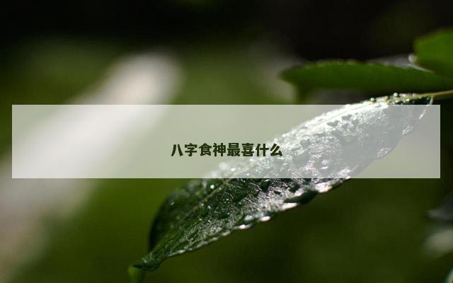 八字食神最喜什么