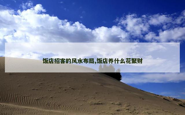 饭店招客的风水布局,饭店养什么花聚财