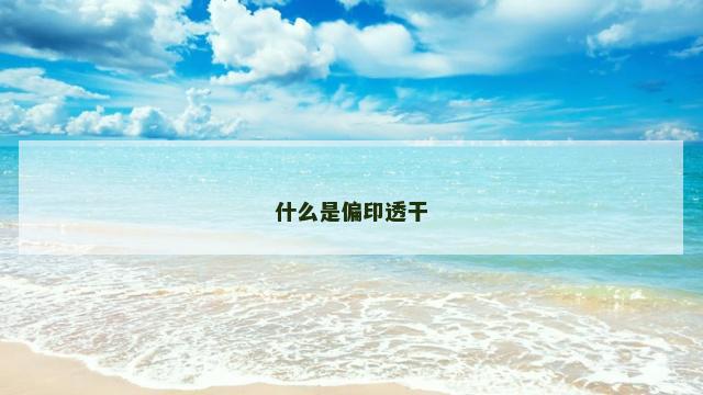 什么是偏印透干