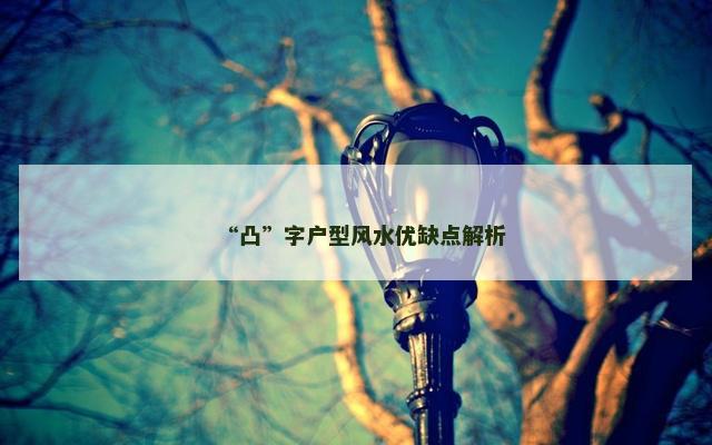 “凸”字户型风水优缺点解析