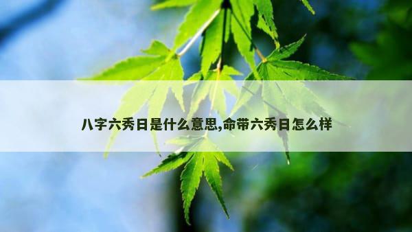 八字六秀日是什么意思,命带六秀日怎么样