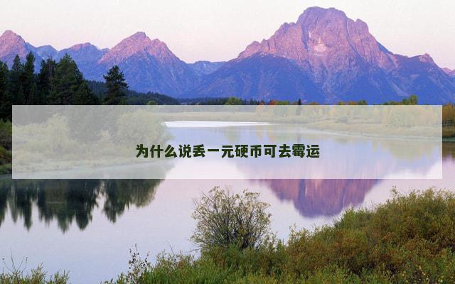 为什么说丢一元硬币可去霉运