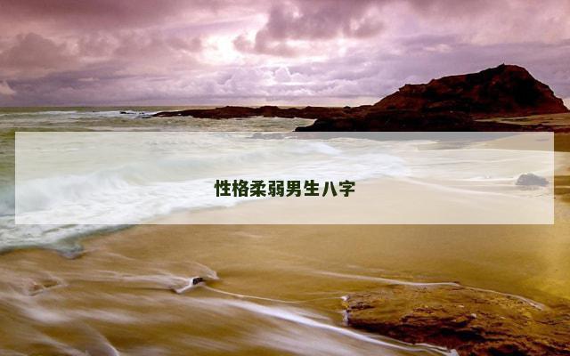 性格柔弱男生八字