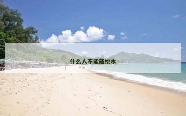什么人不能戴桃木