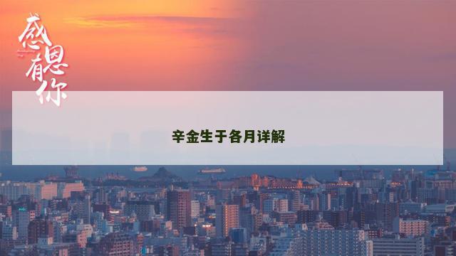 辛金生于各月详解