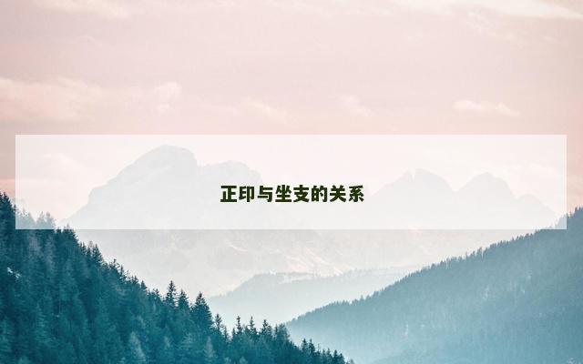 正印与坐支的关系