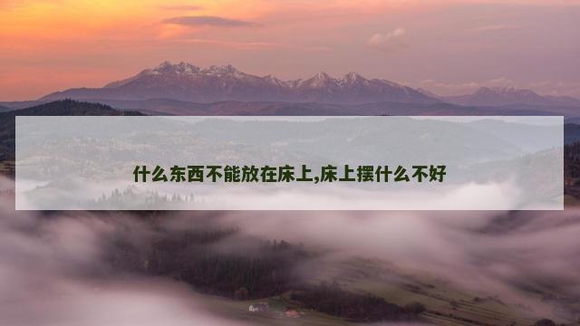 什么东西不能放在床上,床上摆什么不好