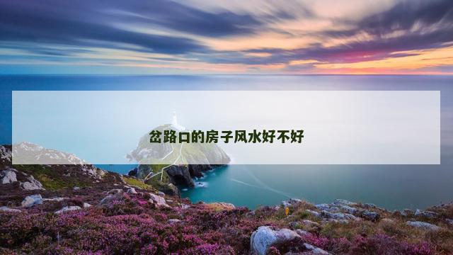 岔路口的房子风水好不好